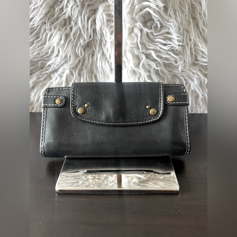 Black Fossil Vintage Leather Women's Wallet